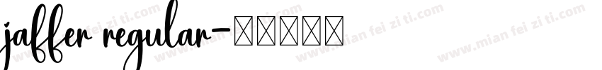 jaffer regular字体转换